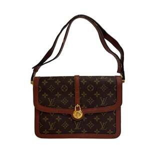 LOUIS VUITTON M51414 Sac Vendome Turnlock Monogram Shoulder Bag, Brown